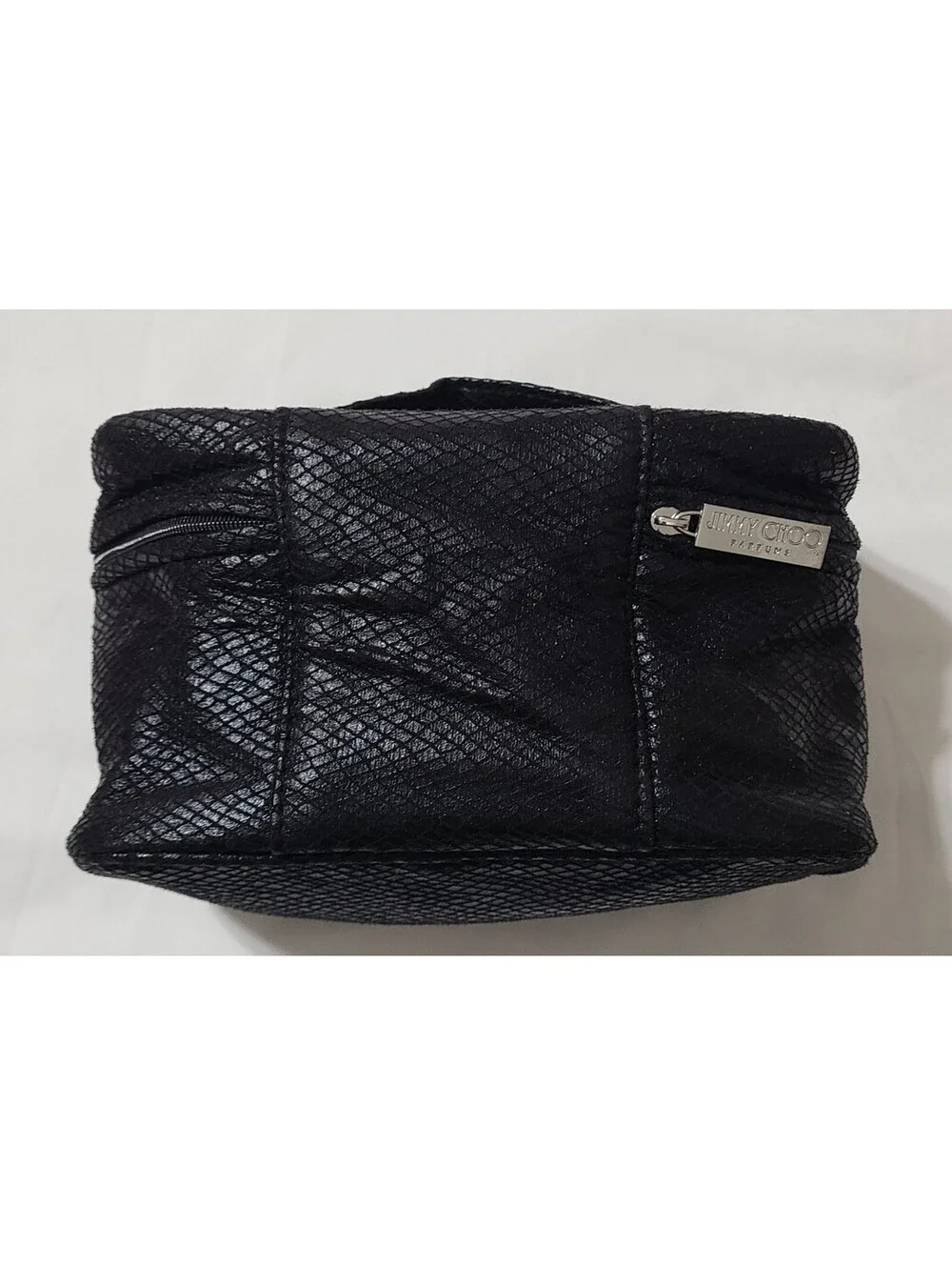 Jimmy Choo Parfums Cosmetic Makeup Case Bag Womens Sz Medium Black Travel Pouch